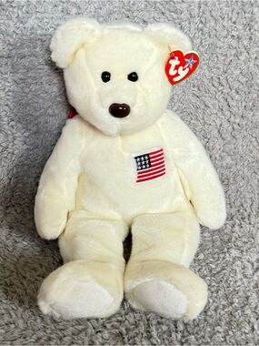 Ty Beanie Buddies Liberty The Patriotic American Flag Bear Plush Toy